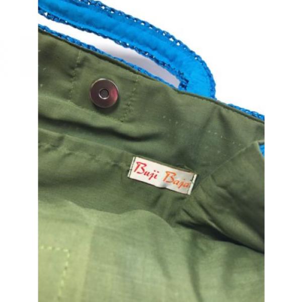 Buji Baja Straw Bag New 9 x 12&#034; Cell Phone Pocket LBFO #3 image
