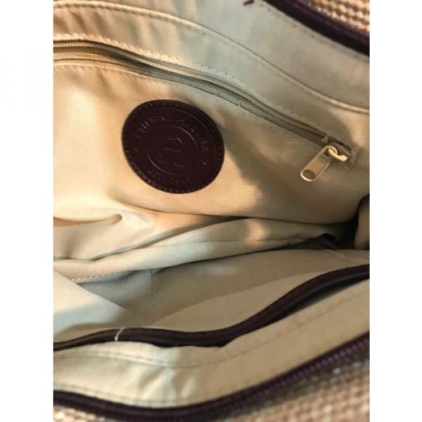 Etienne Aigner Shoulder Bag Straw Look Detailing Gold Hardware NWOT #5 image
