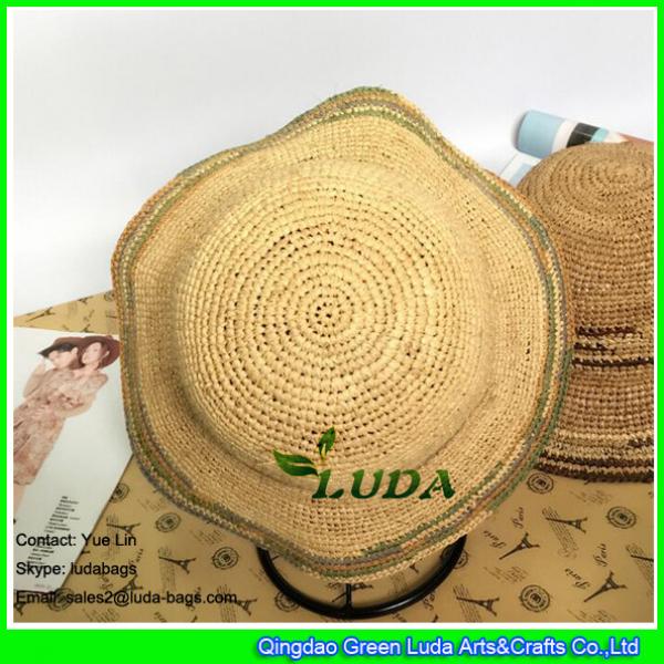 LDMZ-005 big sunny starw hats crocheted straw raffia hats #1 image
