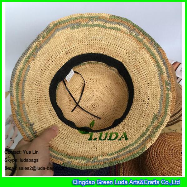 LDMZ-005 big sunny starw hats crocheted straw raffia hats #2 image
