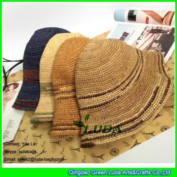 LDMZ-005 big sunny starw hats crocheted straw raffia hats #4 image