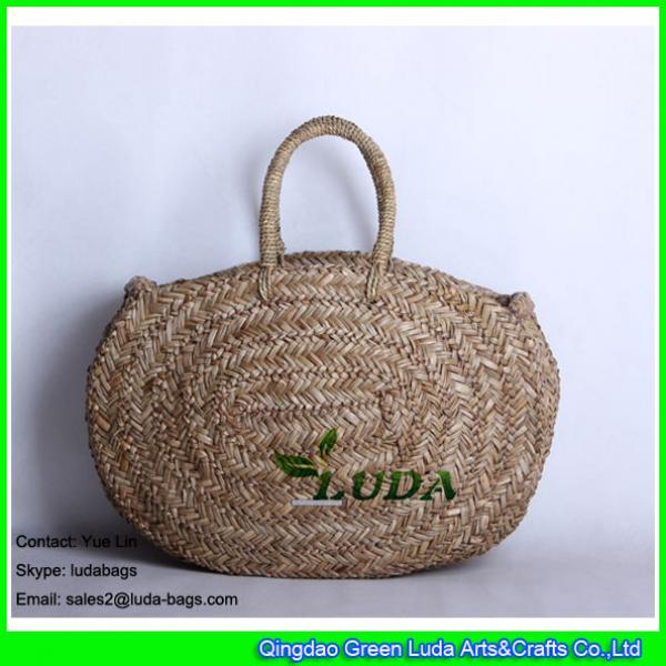 LDSC-004 woven tote bag high quality natural women seagrass straw bags #2 image