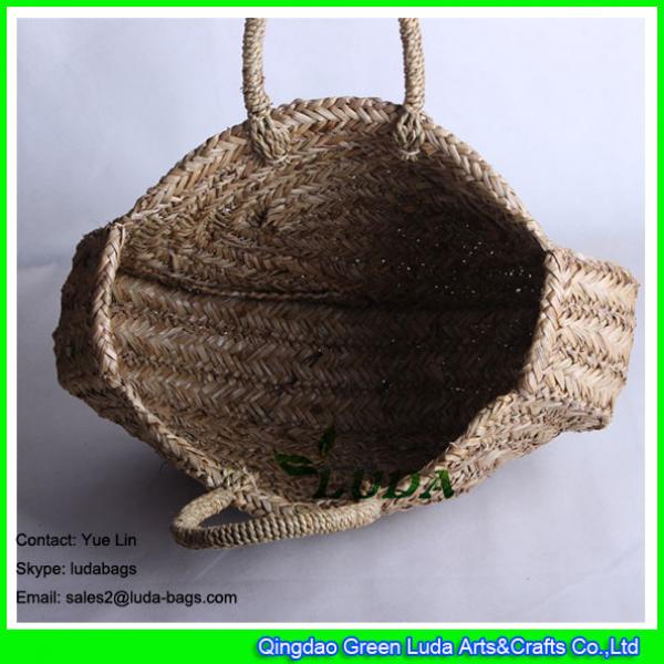 LDSC-004 woven tote bag high quality natural women seagrass straw bags #3 image