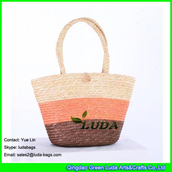 LDMC-008 2016 summer tote bag large women straw beach basket bag #1 image