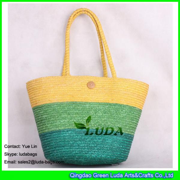 LDMC-008 2016 summer tote bag large women straw beach basket bag #2 image