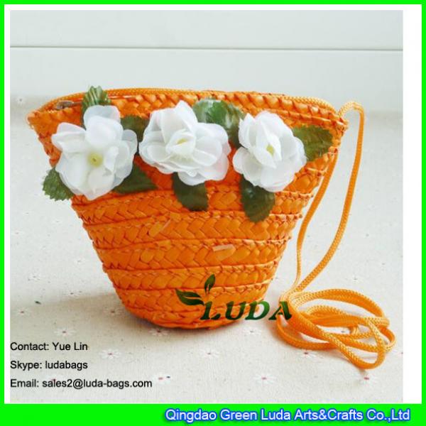LDMC-015 candy color straw handbag floral straw shoulder bags for gilrs #1 image