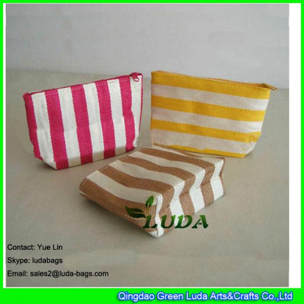 LDZB-067 Striped wholesale purse cheap paper straw clutch handbags #1 image