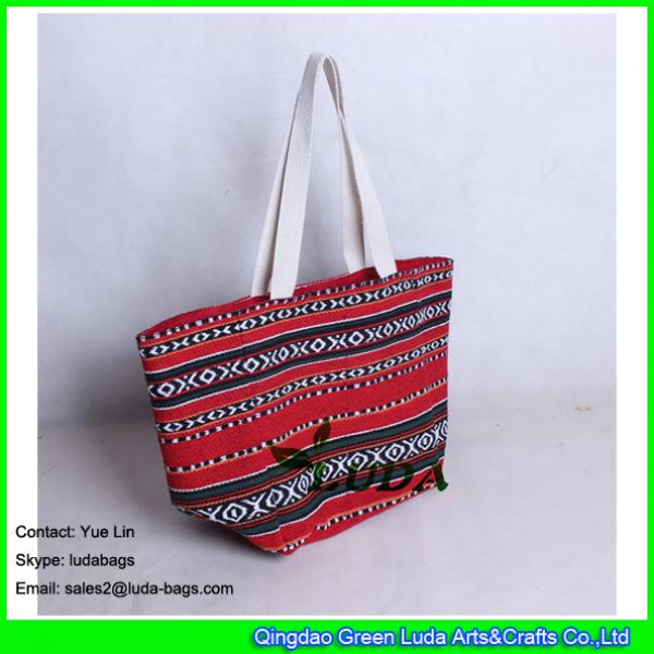 LDFB-006 classical sadu fabric cotton tote bag with rope handles #2 image