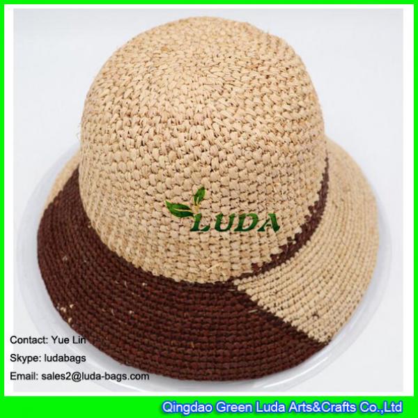 LDMZ-003 2017 new design summer beach raffia floppy straw hat #1 image