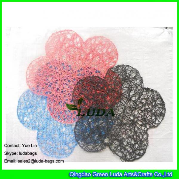 LDTT-044  handwoven floral paper straw placemat #1 image