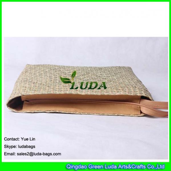 LDSC-188 natural seagrass bag hand plaited lady pouch clutch straw handbag #2 image