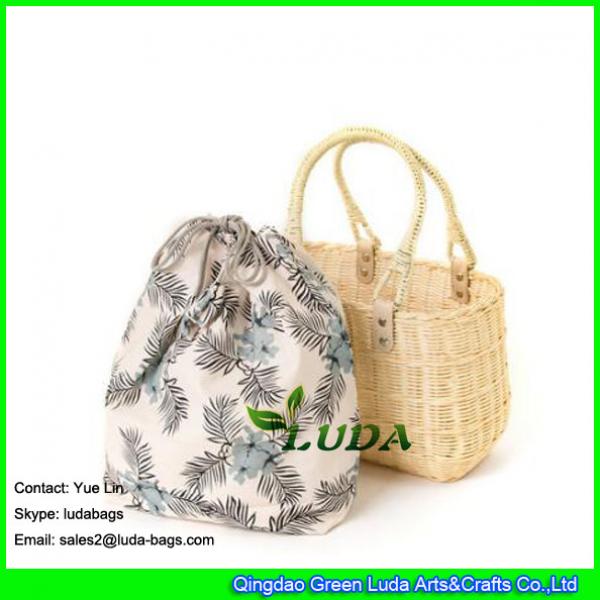 LDTT-025 2018 new designer wicker bag natural rattan straw bags with separated inside package bag #1 image
