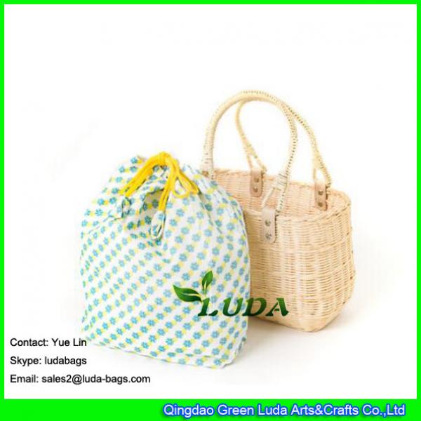 LDTT-025 2018 new designer wicker bag natural rattan straw bags with separated inside package bag #3 image