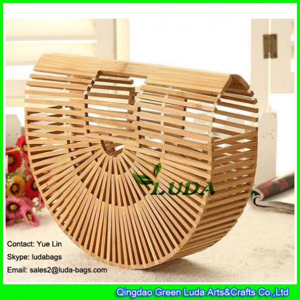 LDBB-006 natural rattan totes classical bamboo strip woven clutch bag #1 image