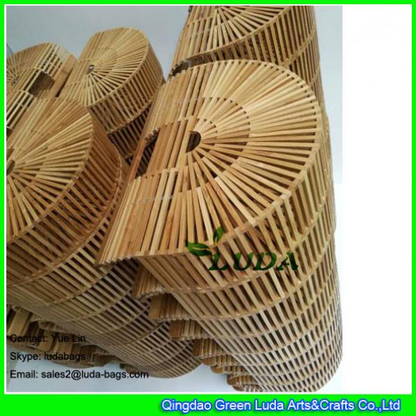 LDBB-006 natural rattan totes classical bamboo strip woven clutch bag #2 image
