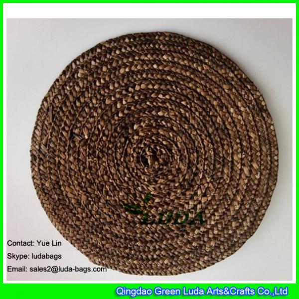 LDTM-005 round table mat natural wheat straw placemat #3 image