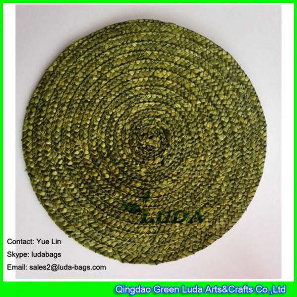 LDTM-005 round table mat natural wheat straw placemat #5 image