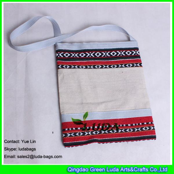 LDFB-012 mixed colo canvas shoulder handbag zippered sadu shoulder bag #1 image