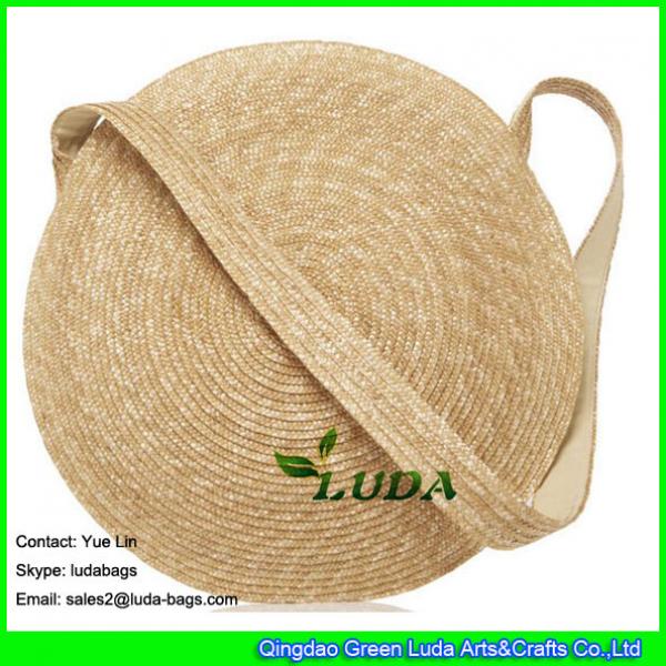 LDMC-005 new arrival large capacity beach bags rould circle  mesenger straw bag #1 image
