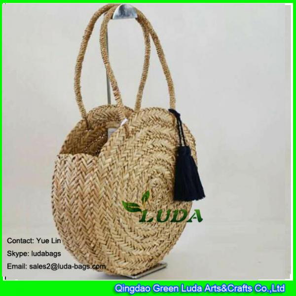 LDSC-150 hot sale hand plaited straw bag natural seagrass summer beach straw bags #1 image