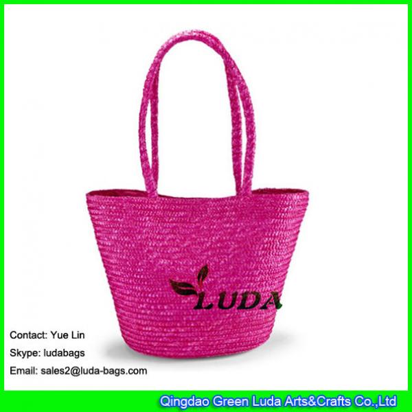 LDMC-001 hand-woven tote bag wheat staw women beach bags #1 image
