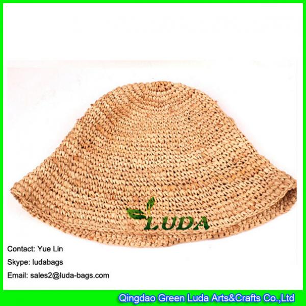 LDMZ-001 natural raffa cap crochet floopy straw hats #1 image