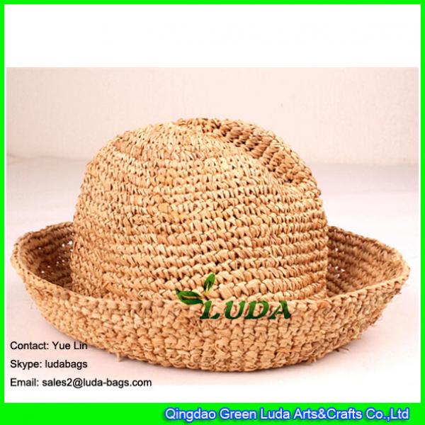LDMZ-001 natural raffa cap crochet floopy straw hats #2 image