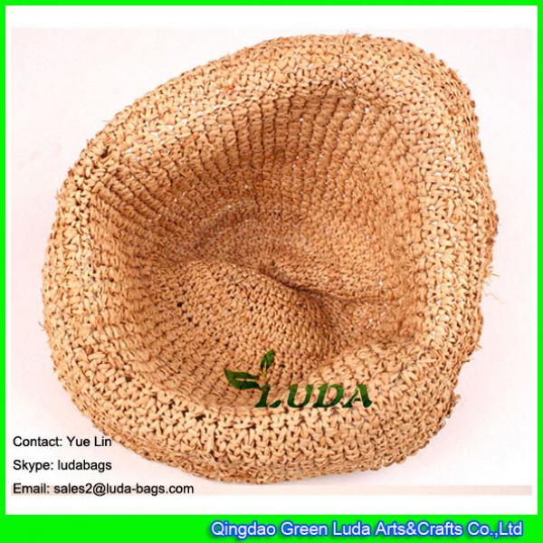 LDMZ-001 natural raffa cap crochet floopy straw hats #3 image