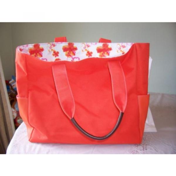 Lancome Purse Tote/Shopping Summer/Beach Bag Ladies Orange polyester Canvas #1 image