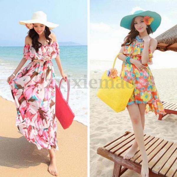 US Women Summer Straw Weave Shoulder Lady Beach Purse Handbag Tote Shopping Bag #4 image