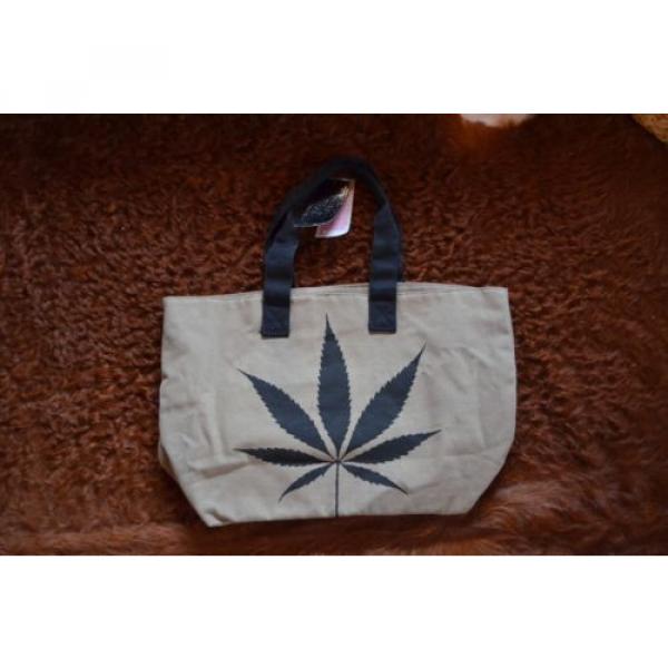 Tally Weijl Marijuana Leaf Tote Shopper Canvas People Festival Beach bag zara #1 image