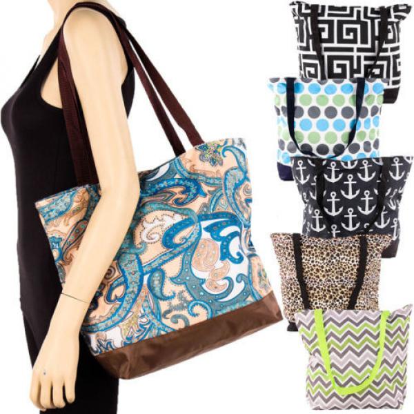 Shoulder Bag Printed Tote Handbag Purse Large Big Beach Reusable Eco Grocery New #1 image