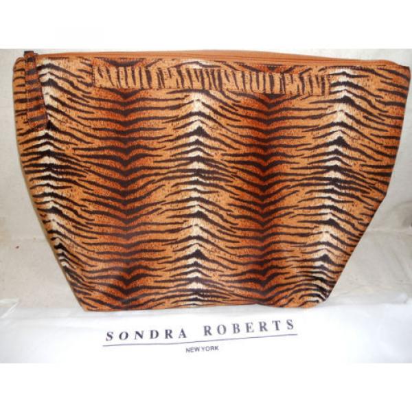Sondra Roberts Tiger Print Beach Carry-all Large Purse Travel Bag w/ Dustbag #1 image