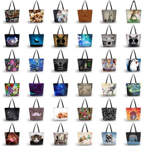 Fashion Girl&#039;s Shopping Bag Women Shoulder Folding Handbag Beach Bag Tote #1 image