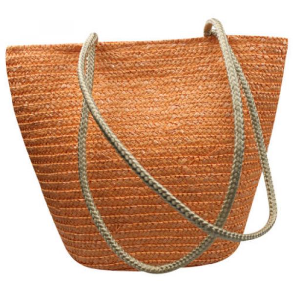 Womens Summer Beach Rattan Straw Woven Braid Tote Shoulder Handbag Purse Bag #3 image