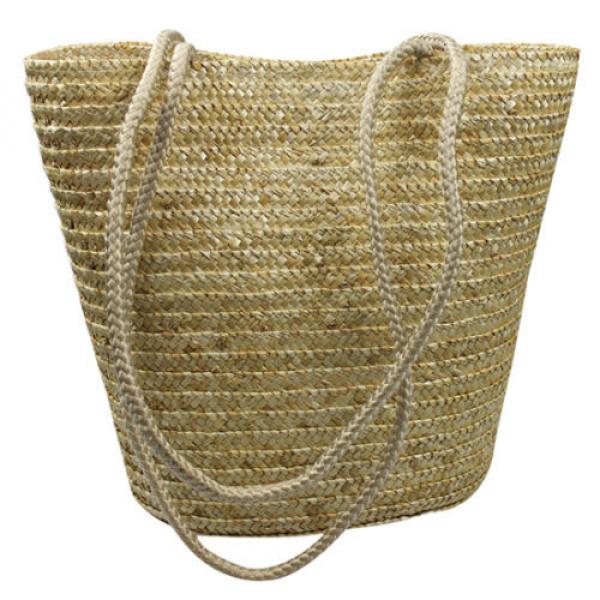 Womens Summer Beach Rattan Straw Woven Braid Tote Shoulder Handbag Purse Bag #4 image