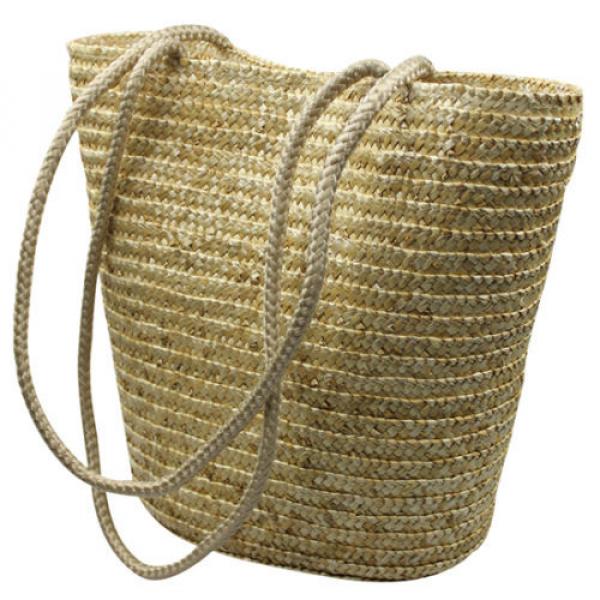 Womens Summer Beach Rattan Straw Woven Braid Tote Shoulder Handbag Purse Bag #5 image