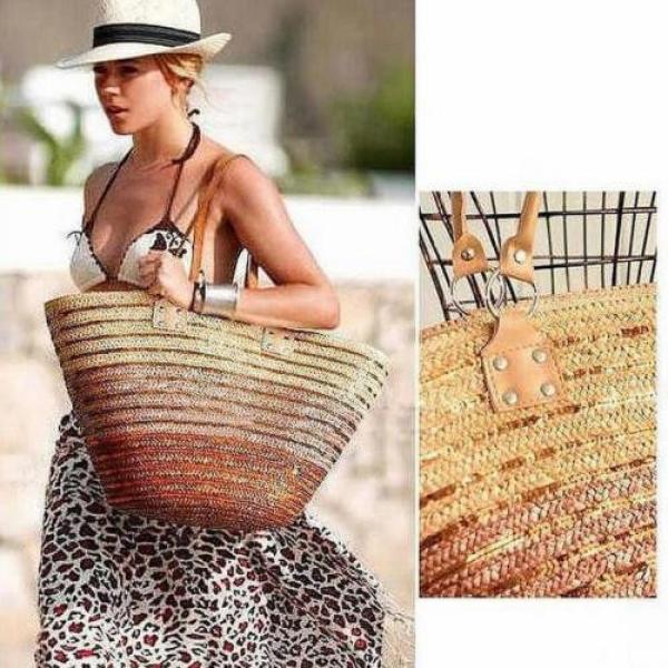 New Women  Straw Weave Woven Summer Beach Tote Big Shoulder Bag Handbag! #1 image