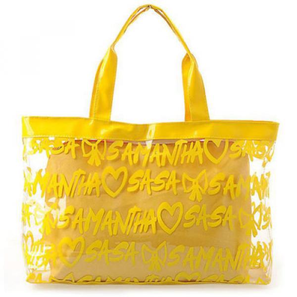 Women Transparent Clear Tote Jelly Candy Handbag Summer Beach Bag for Lady #3 image