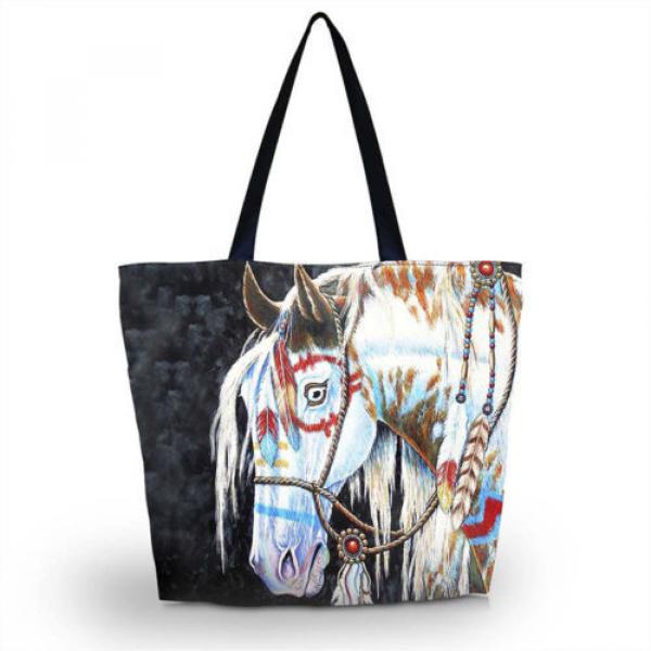 Horse Lady Girl&#039;s Shopping Shoulder Bags Women Handbag Beach Bag Tote HandBags #1 image
