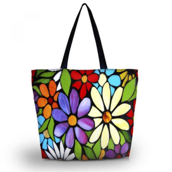 Flowers Soft Foldable Tote Women&#039;s Shopping Bag Shoulder Bag Handbag Beach Case #1 image