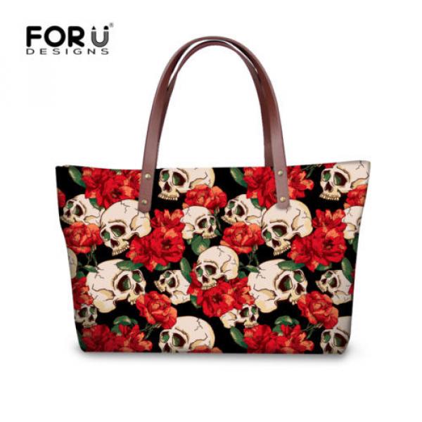 Designer Handbags Unique Skull Beach Shopping Bag for Women Tote Hand Bag Purse #1 image