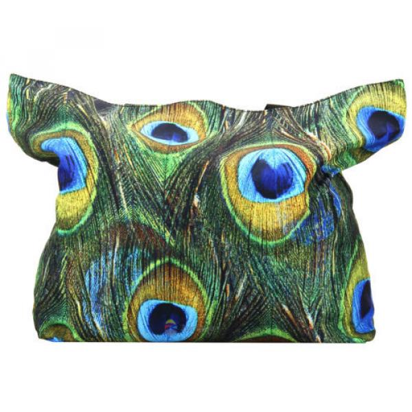 Peacock Soft Women&#039;s Shopping Bag Foldable Tote Shoulder Bag Beach Handbag #3 image