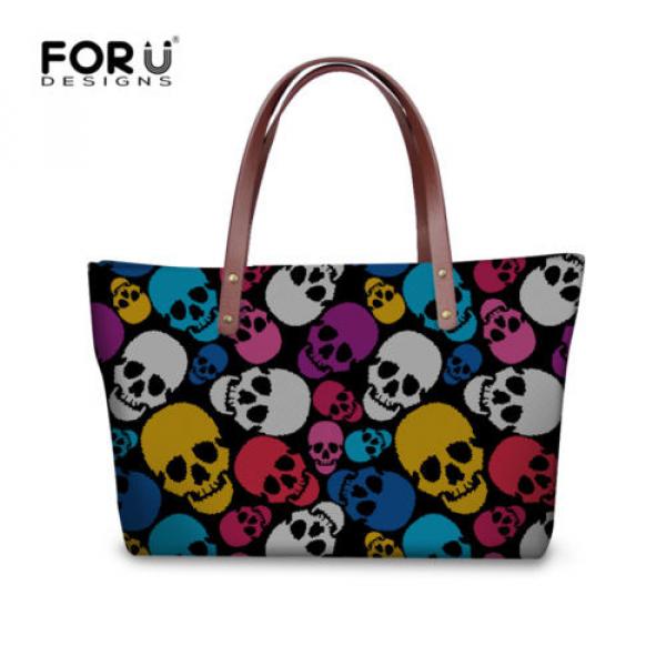 Designer Handbags Unique Skull Beach Shopping Bag for Women Tote Hand Bag Purse #2 image
