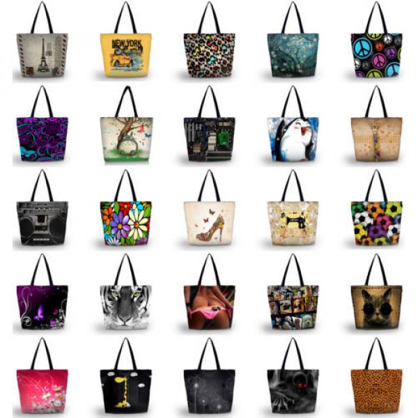 3D Patterned Women Shoulder Shopping Bag Tote Beach Satchel School Handbag #1 image
