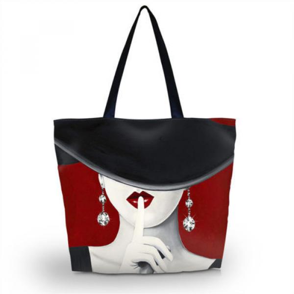 3D Patterned Women Shoulder Shopping Bag Tote Beach Satchel School Handbag #3 image