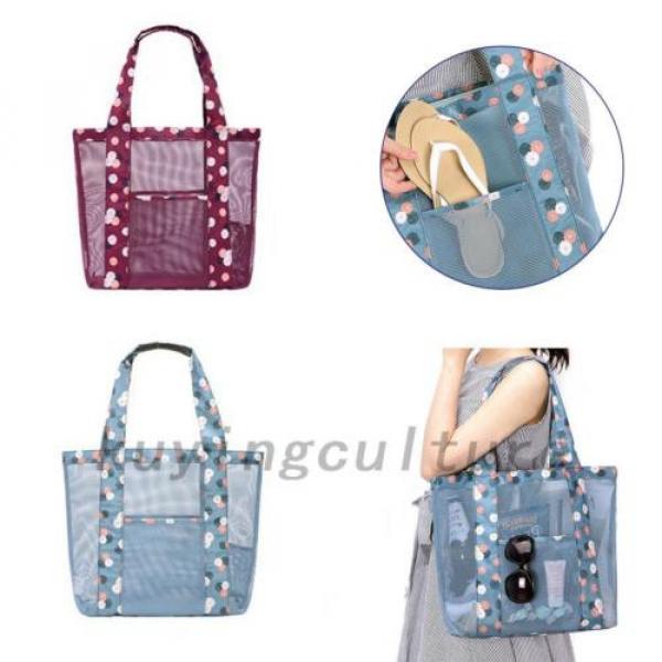 2 Colors Women Travel Shopping Mesh Beach Storage Shoulder Bag Handbag Hot #1 image