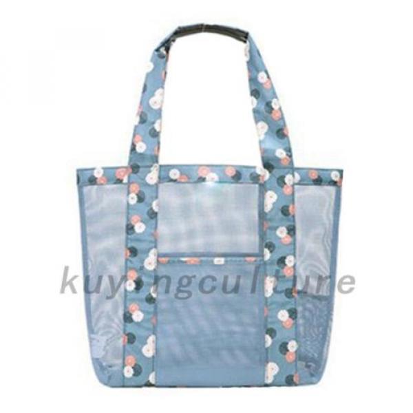 2 Colors Women Travel Shopping Mesh Beach Storage Shoulder Bag Handbag Hot #3 image