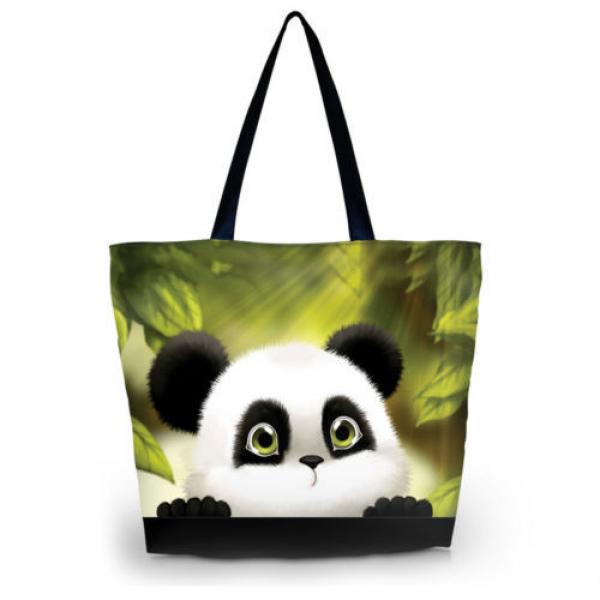 Panda Women Eco Shopping Tote Shoulder Bag Folding Beach Satchel Handbag Bag #1 image