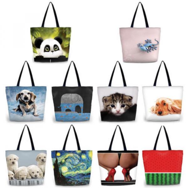 Panda Women Eco Shopping Tote Shoulder Bag Folding Beach Satchel Handbag Bag #5 image